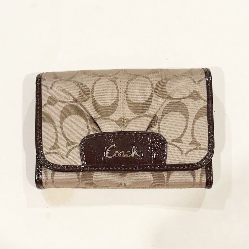 VTG Coach Ashley Bifold Wallet Brown Signature